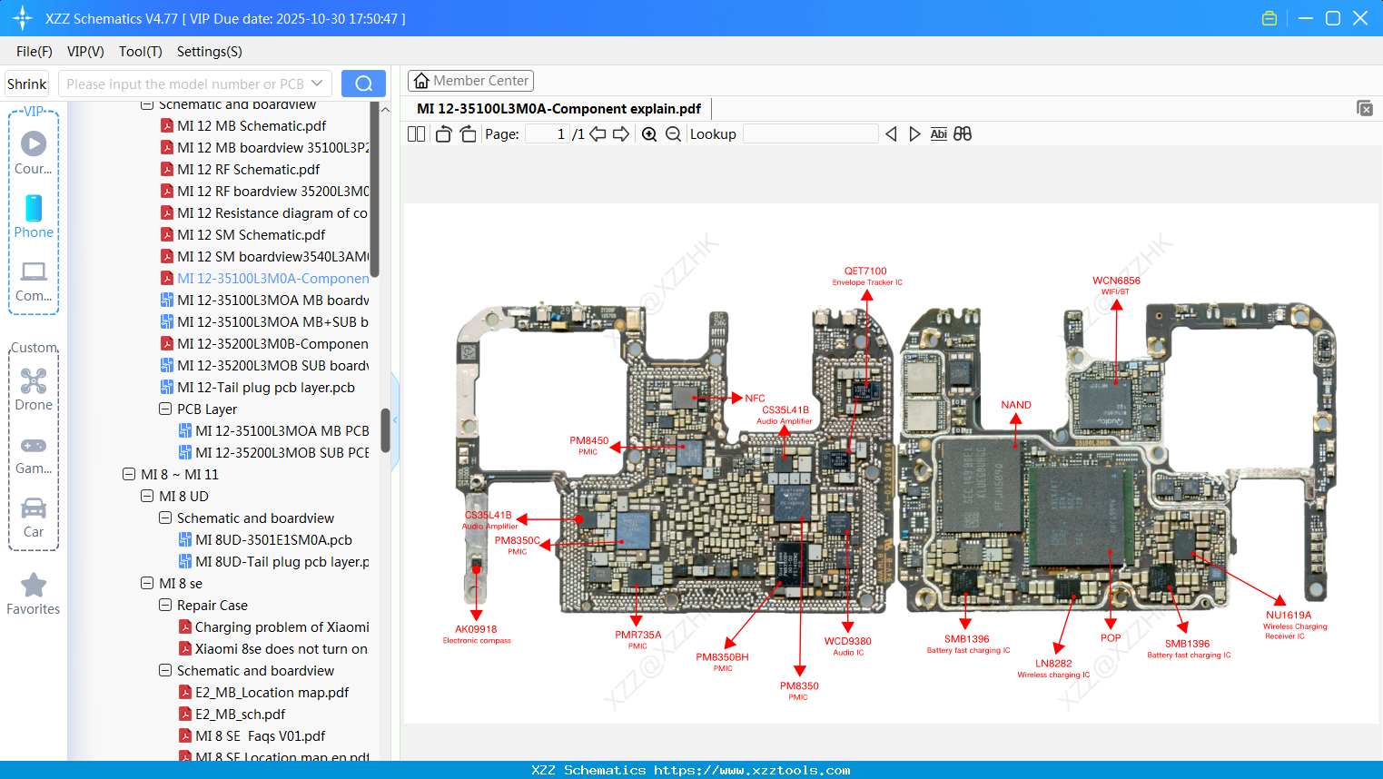 Xiaomi MI 12-35100L3M0A-Component Explain